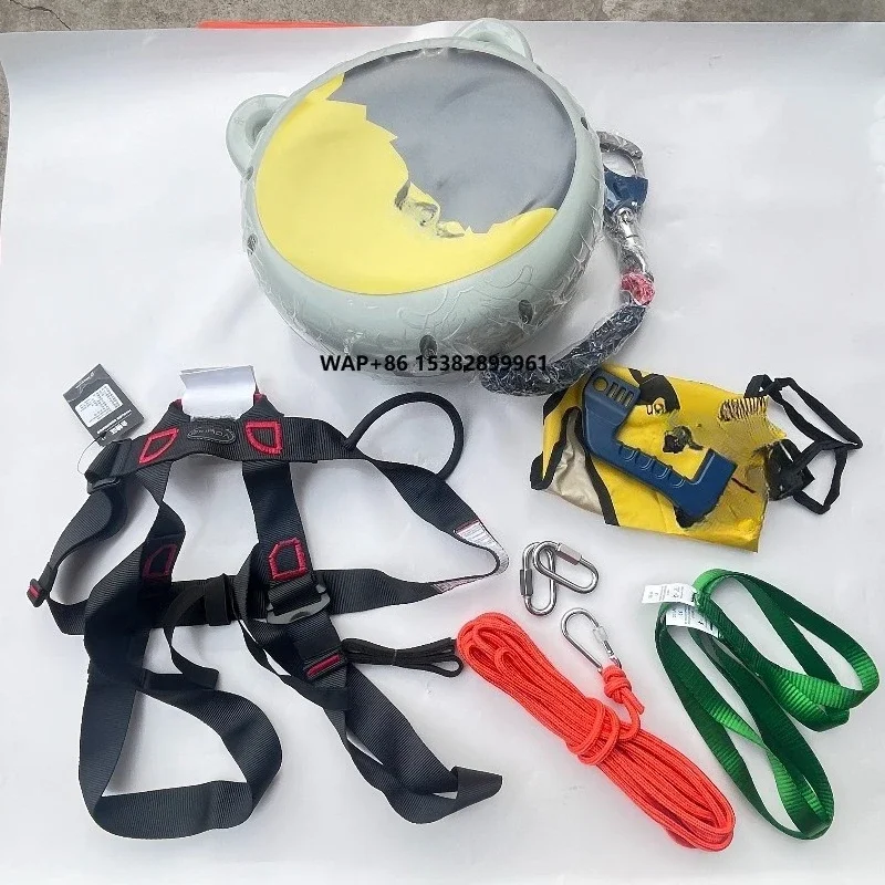 

Rock Climbing Safety Equipment Indoor Playground Safety Harness Kit Trampoline Park Uses Professional Decelerators