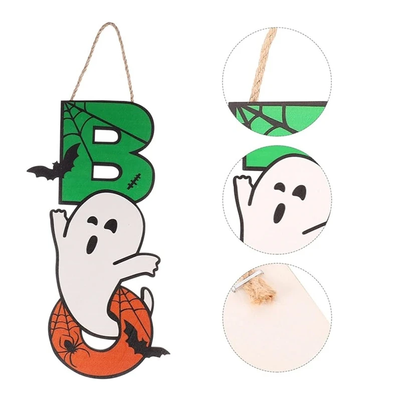 Ghost Tag BOO Soul Spider Bat Home Halloween Tag Decoration