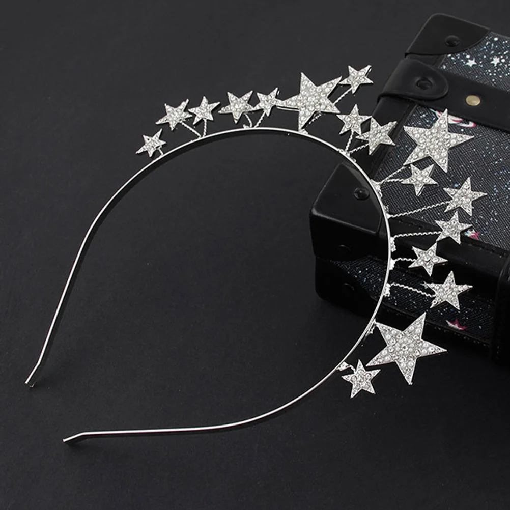 Star Headband Women Hair Decor Bridal Rhinestone Hoops Party Fashion Prime Ornament Woman