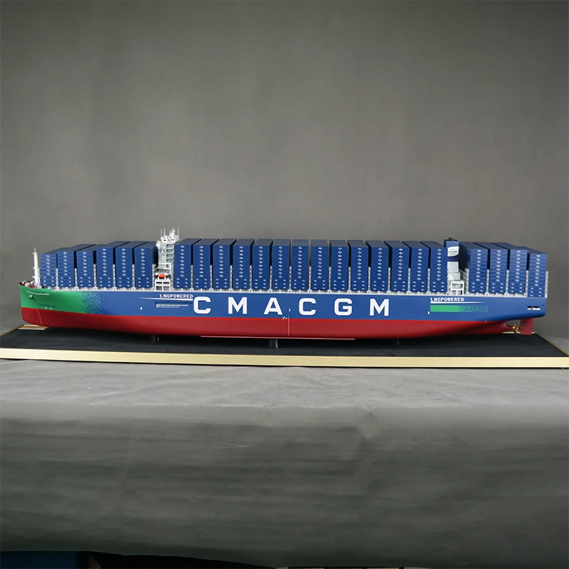 Large Simulation Container Ship Model 200cm Finished Ship Model Ornaments Collection Cruise Gift Cargo Transport Ship Model