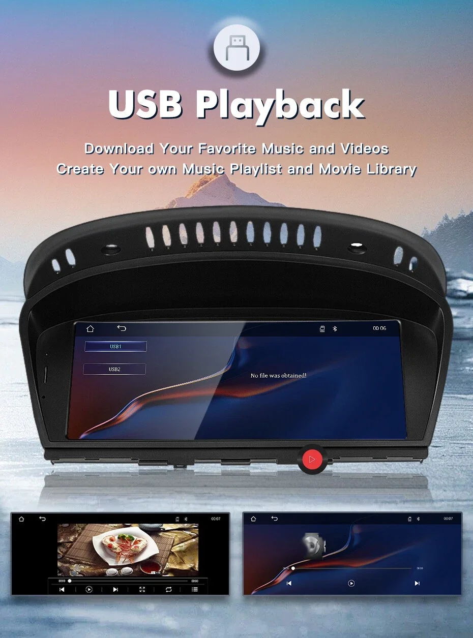 8.8 Inch Linux For BMW 3/5 Series E60 E61 E62 E63 E90 E91 E92 E93  Car Radio Stereo Wireless CarPlay Android Auto Multimedia