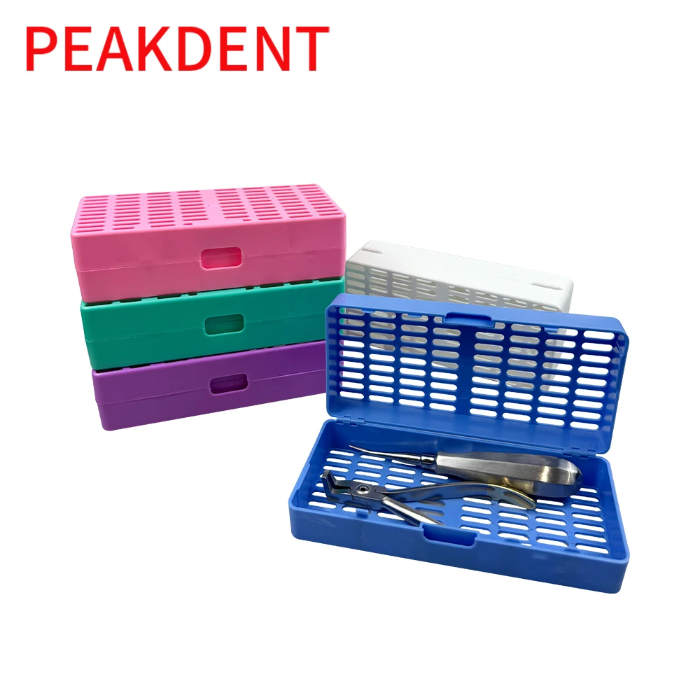 Dental Instruments Sterilization Box For Forceps Tooth Extraction Surgical scalpel Holder Plastic Dental Tool Container Tray