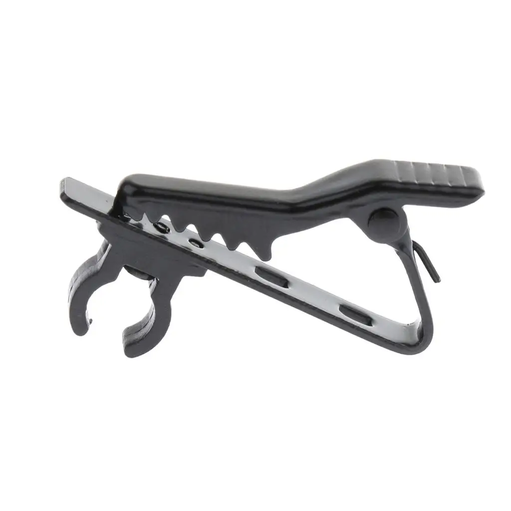 Mini Metal Microphone Lapel Clip Holder Lavalier Collar Clamp on Tie Clip for Conferences and Lectures