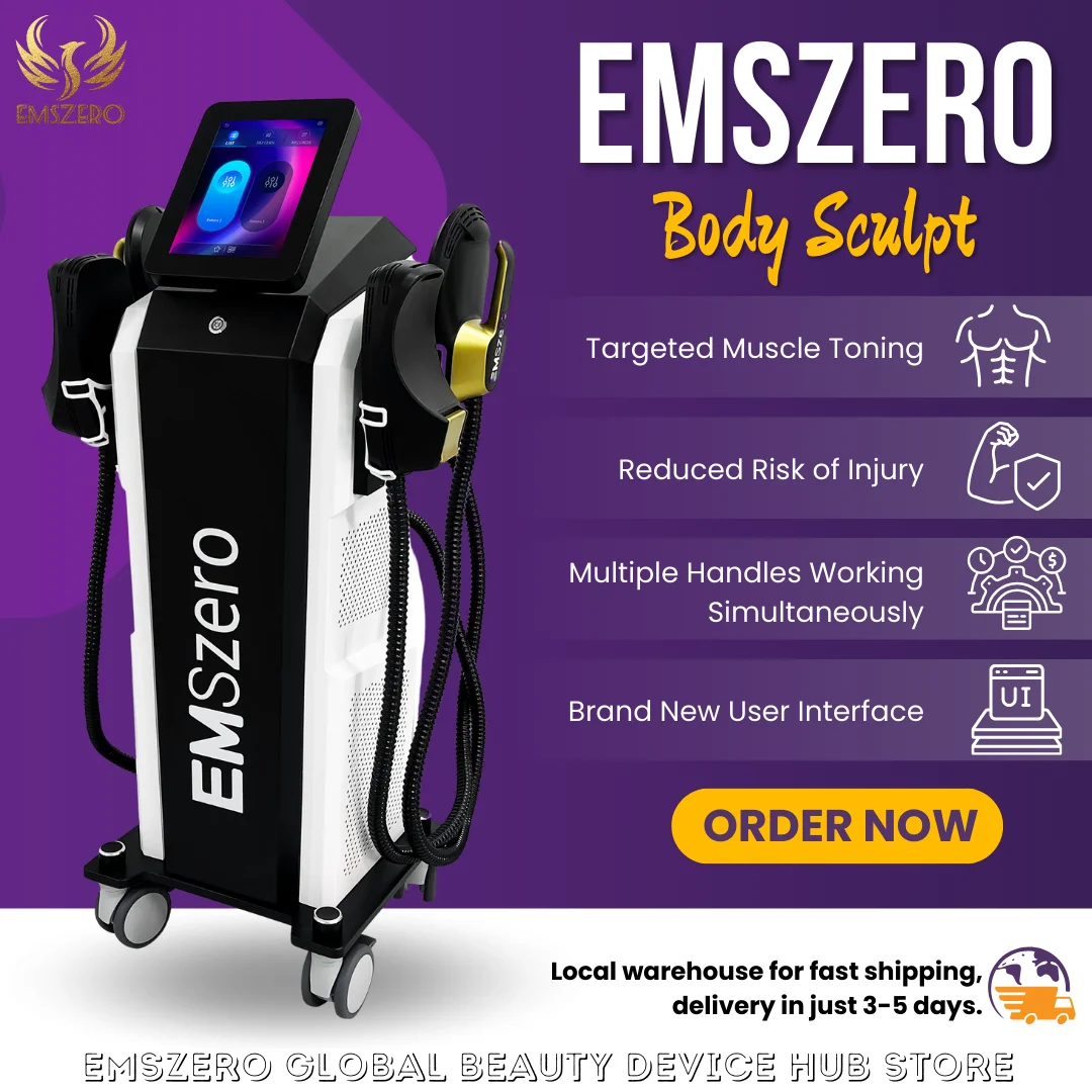 Newest EMSzero Body Sculpting Machine Shaping 6500W 200hz EMS Weight Loss RF Muscle Stimulator Device