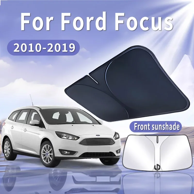 Foldable Car Sun Visor For Ford Focus 2010~2019 2012 Front Windshield Sunshade Heat Insulation Summer Cooling Auto Accessories