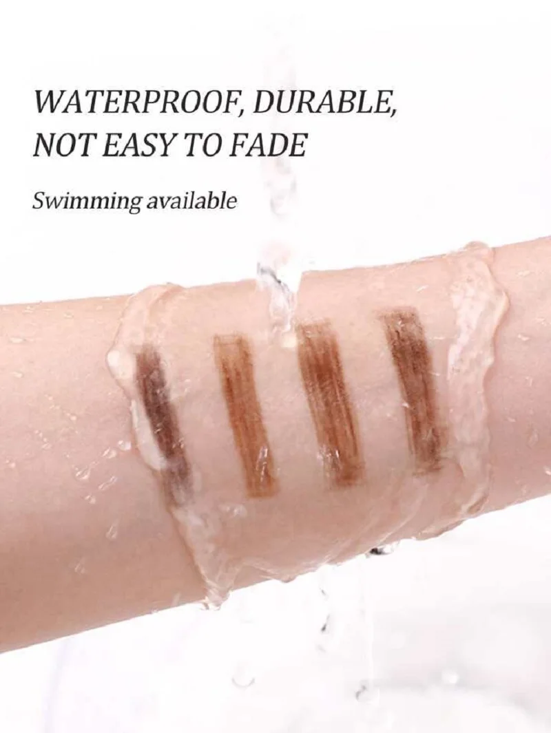 مكياج طبيعي برأسين قلم حواجب أوتوماتيكي ، مقاوم للماء ، يدوم طويلاً ، أدوات سهلة ، قلم بفرشاة ، 4 ألوان #5