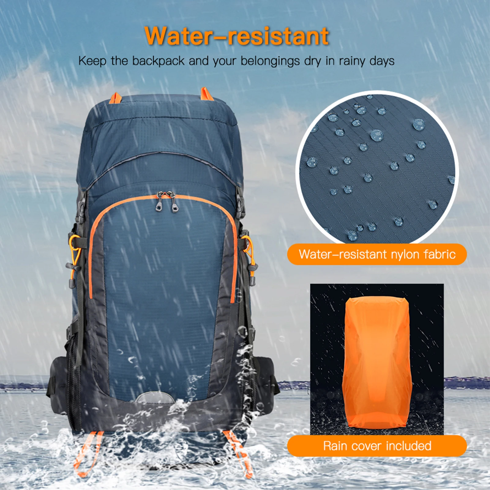 Travel Outdoor Camping Youtube - Zaino da Escursionismo Impermeabile da 65L