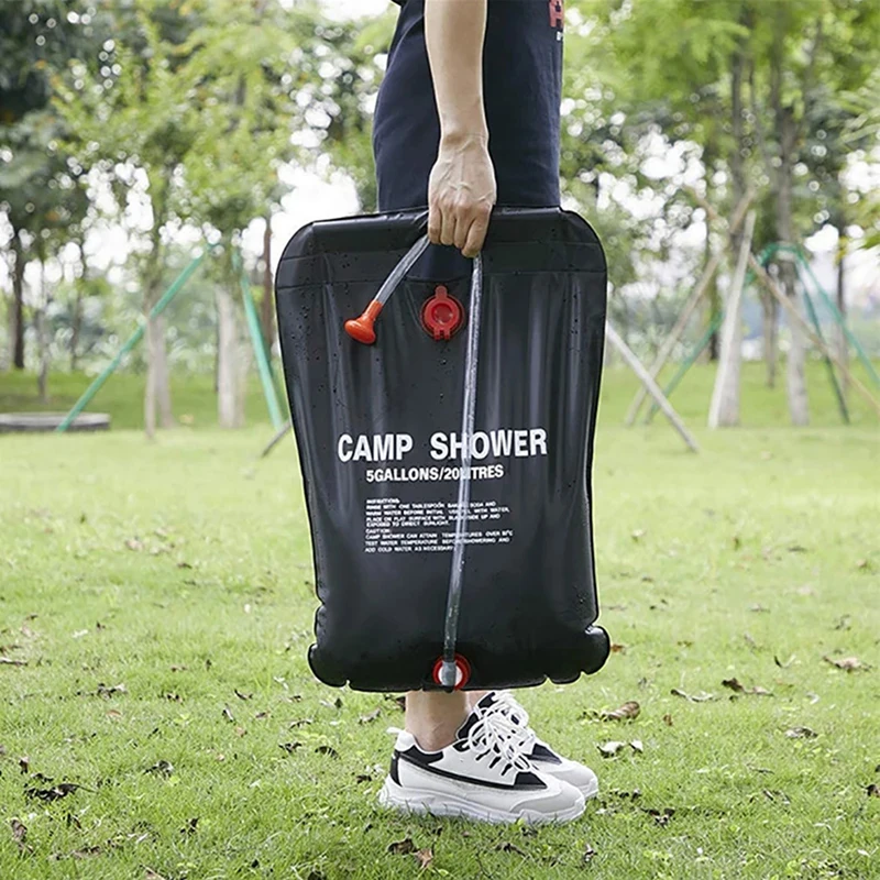 20L Camping Foldable Solar Shower Bag Outdoor Bath Water Bag Sun Compact Hot Water Shower Bag Scrub Pool Accessories image 5