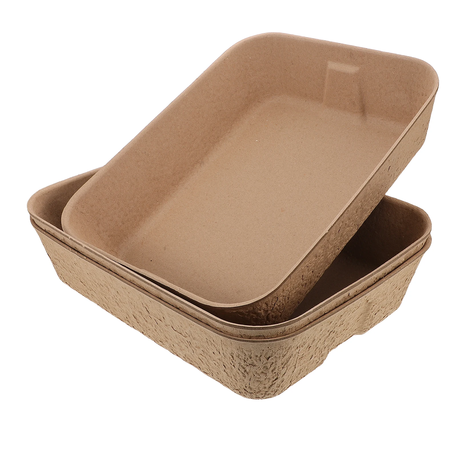 

3 Pcs Environmentally Friendly Cat Litter Pot Bunny Tray Pet Pulp Hamster Supplies