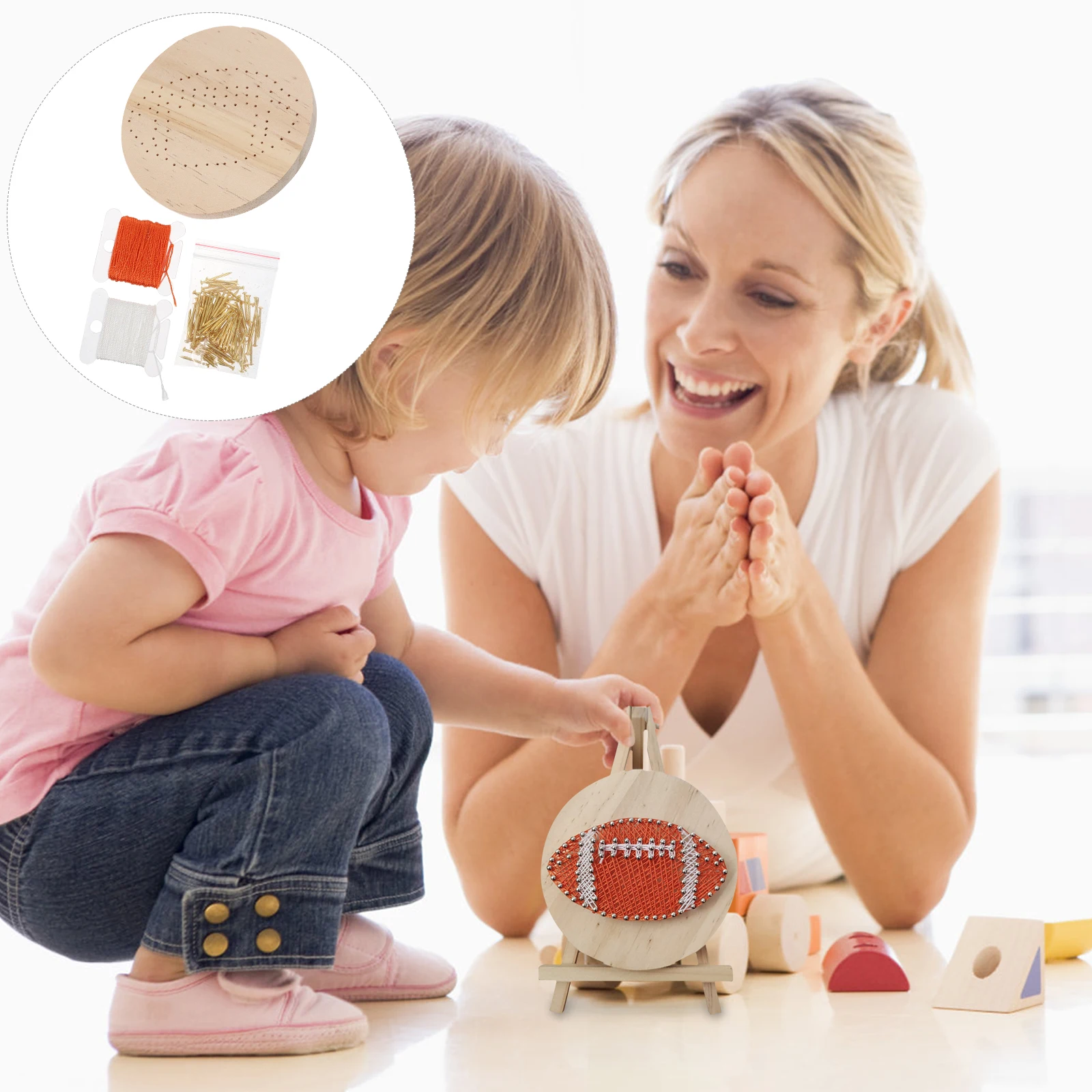 

1 Set Diy Nail Winding Drawing Material Durable Creative Pattern Home Decoration Handmade Gift Craft Ornament String