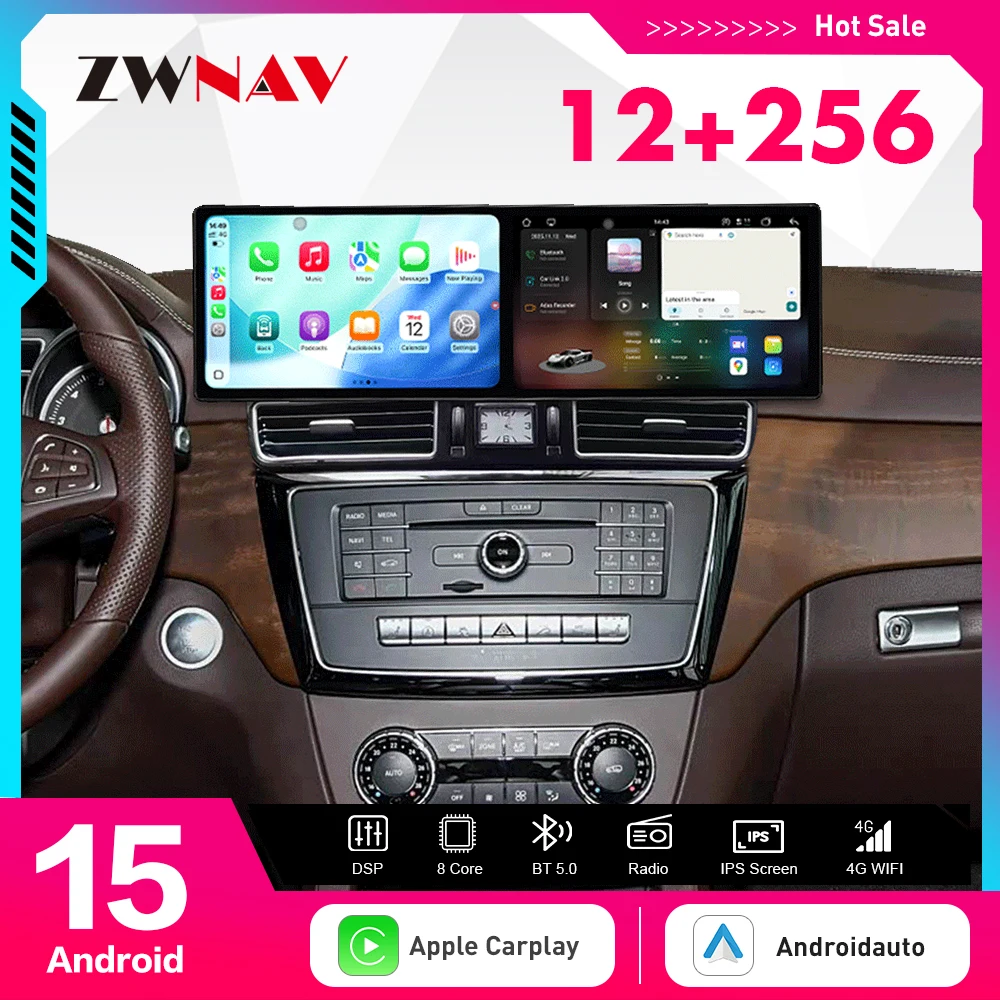 

Автомобильный GPS-навигатор с двумя экранами 9,1 дюйма для Mercedes Benz EGLE/GLS W212 2015-2018 NTG5, мультимедийный плеер, автомобильное радио