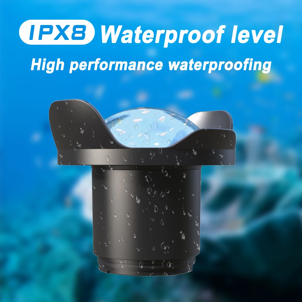 6 "منفذ قبة زجاجية بصرية لسوني كانون نيكون فوجي فيلم باناسونيك سيفروغس كاميرا مقاومة للماء الإسكان تحت الماء عين السمكة