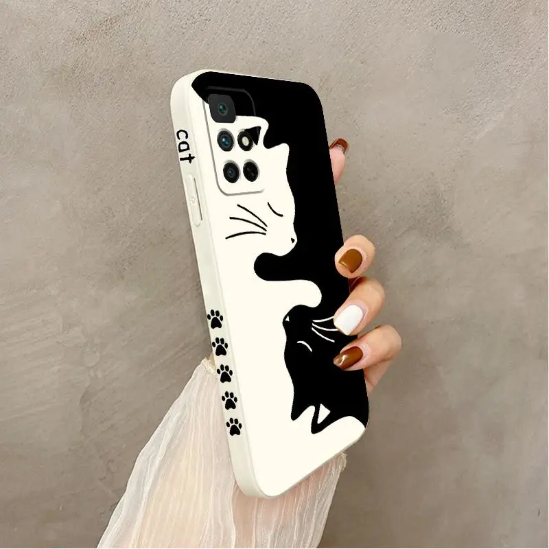 Funda de teléfono de silicona Hug Kitten para Xiaomi Redmi 10 10A 12C 9 10C 9T 9A A1 9C