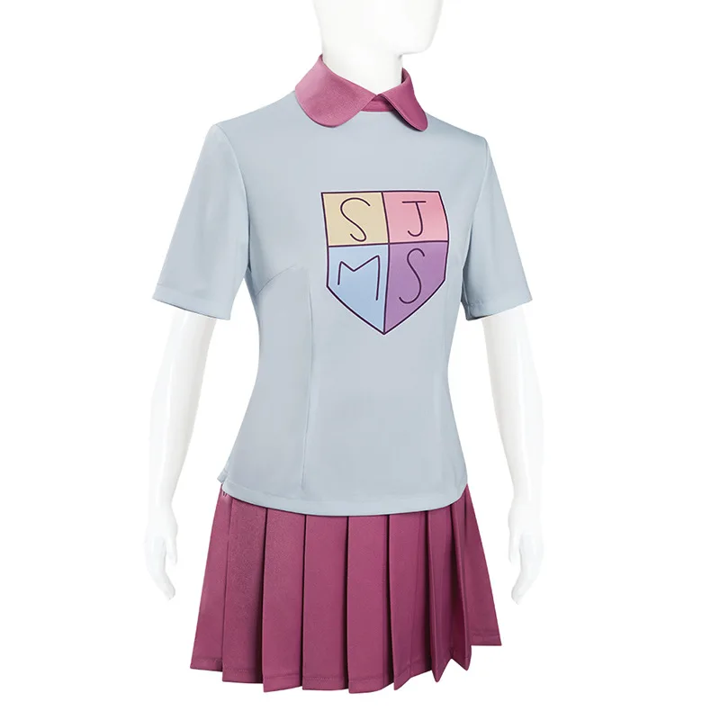 Anime Anne Amphibia Marcy Cosplay Costume Grey T shirt Purple Skirt Wu Anne Boonchuy Halloween Fancy Dress