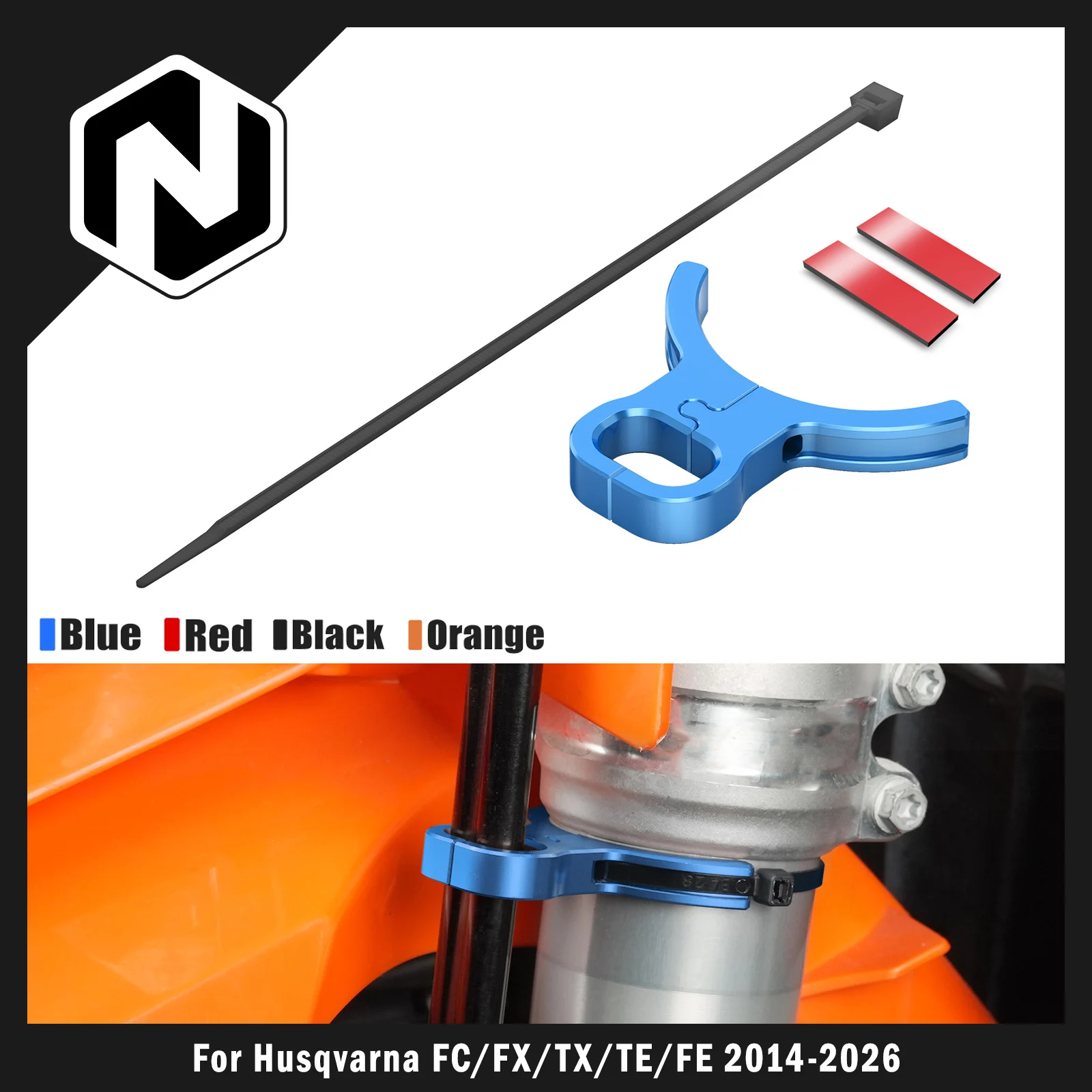 

NICECNC For Husqvarna TE 300 2014-2026 FE 250 FE 350 FE 450 TX 300 FC 250 Front Brake Hose Line Guide Clamp For KTM EXC 300