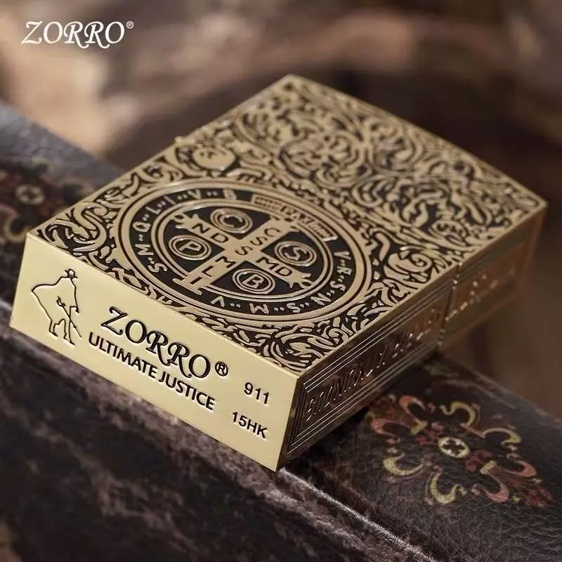 1:1 Limited Edition ZORRO Oversized Kerosen Lighter Metal Personality Constantine Creative Heavy Armor Oversized Lighter Gift