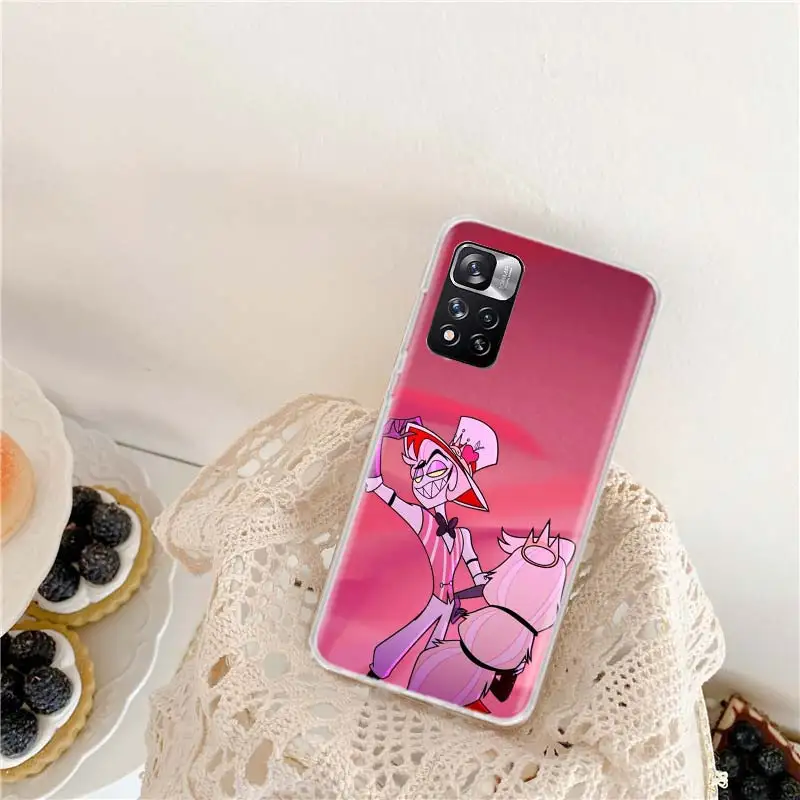 H-Hazbin Angel Dust Hotel Phone Case For Xiaomi Redmi Note 11 12 Pro Plus 12S 11S 11T 11E 10S 10 9 9S 9T 4G 5G 8 8T 7 Cover Coqu