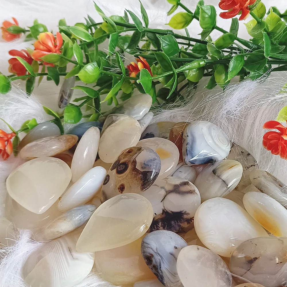 Natural Agate Water Drop Pendant Crystal Quartz Carving Restoration Home Care Decoration