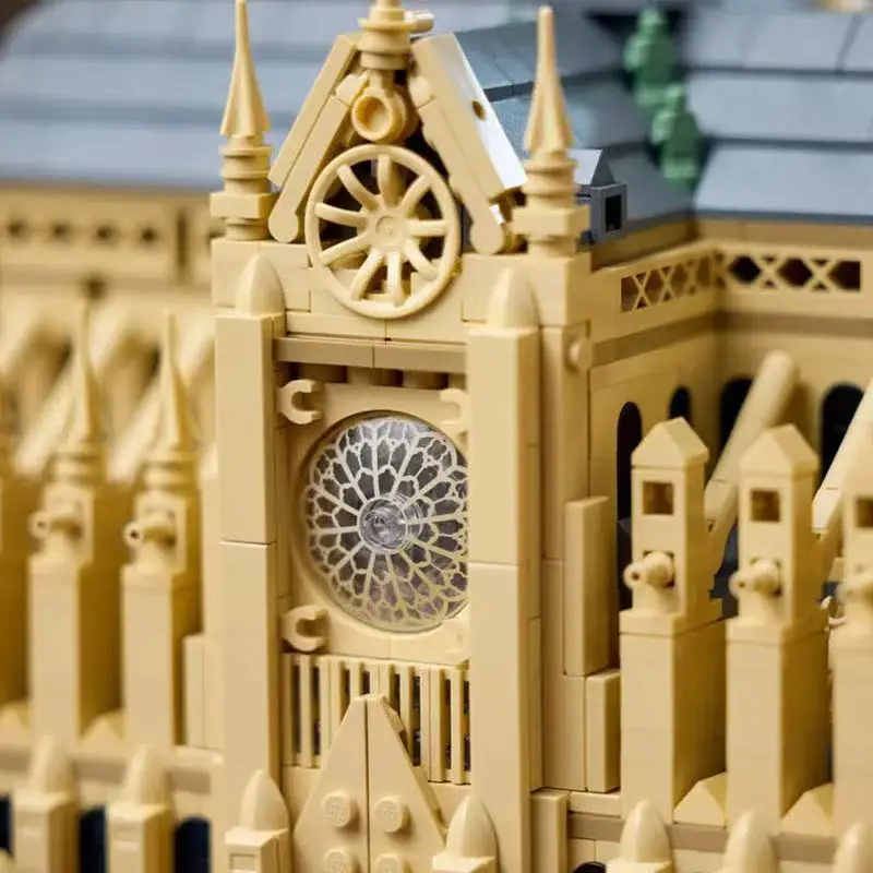 Miniature architectural model 21061 LEGO kit for Notre Dame Cathedral in Paris, suitable as a gift for adults