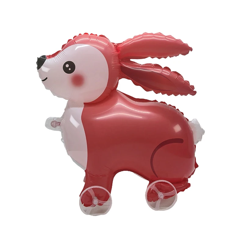 Christmas balloons Walking Animal Balloon with Wheels Cartoon Pull Along Toy for Kids Birthday Christmas Party Decoration