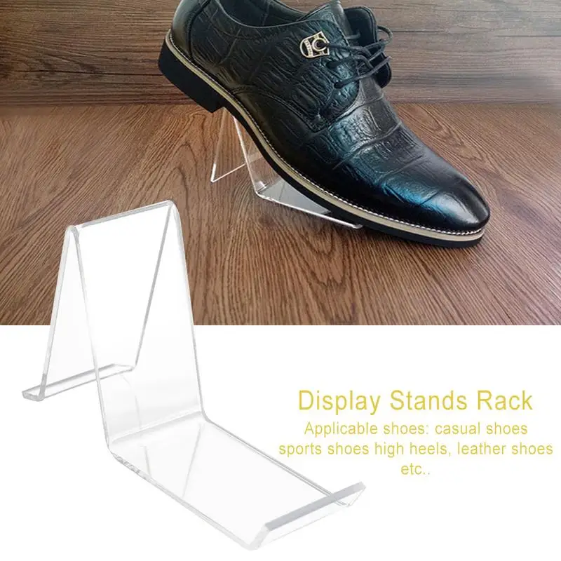 durable Acrylic Shoe Display Stand Shoe Holder Shoe Store Display Riser Stand High Heel Sandal Display Home Shoe Storage Rack