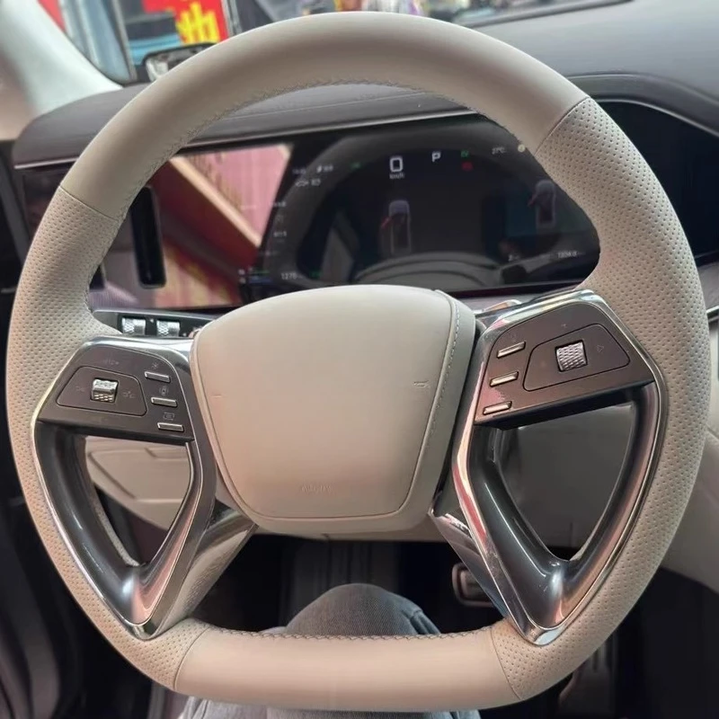 

Custom Fit Full Wrap Hand Stitched Steering Wheel Cover for Denza N9 Z9GT