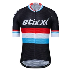 Black 2025 Cycling Jersey Anti-Pilling Eco-Friendly Bike Clothing Road Team Bicycle Wear Shirts shipped within 24 hours