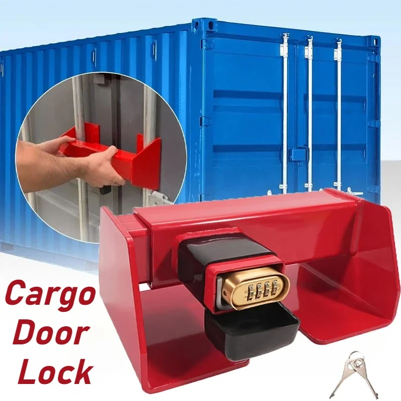 1Pc Heavy Duty Cargo Door Lock Powder Coated Steel Shipping Container Lock Maximum Security Semi Trailer Door Lock Security