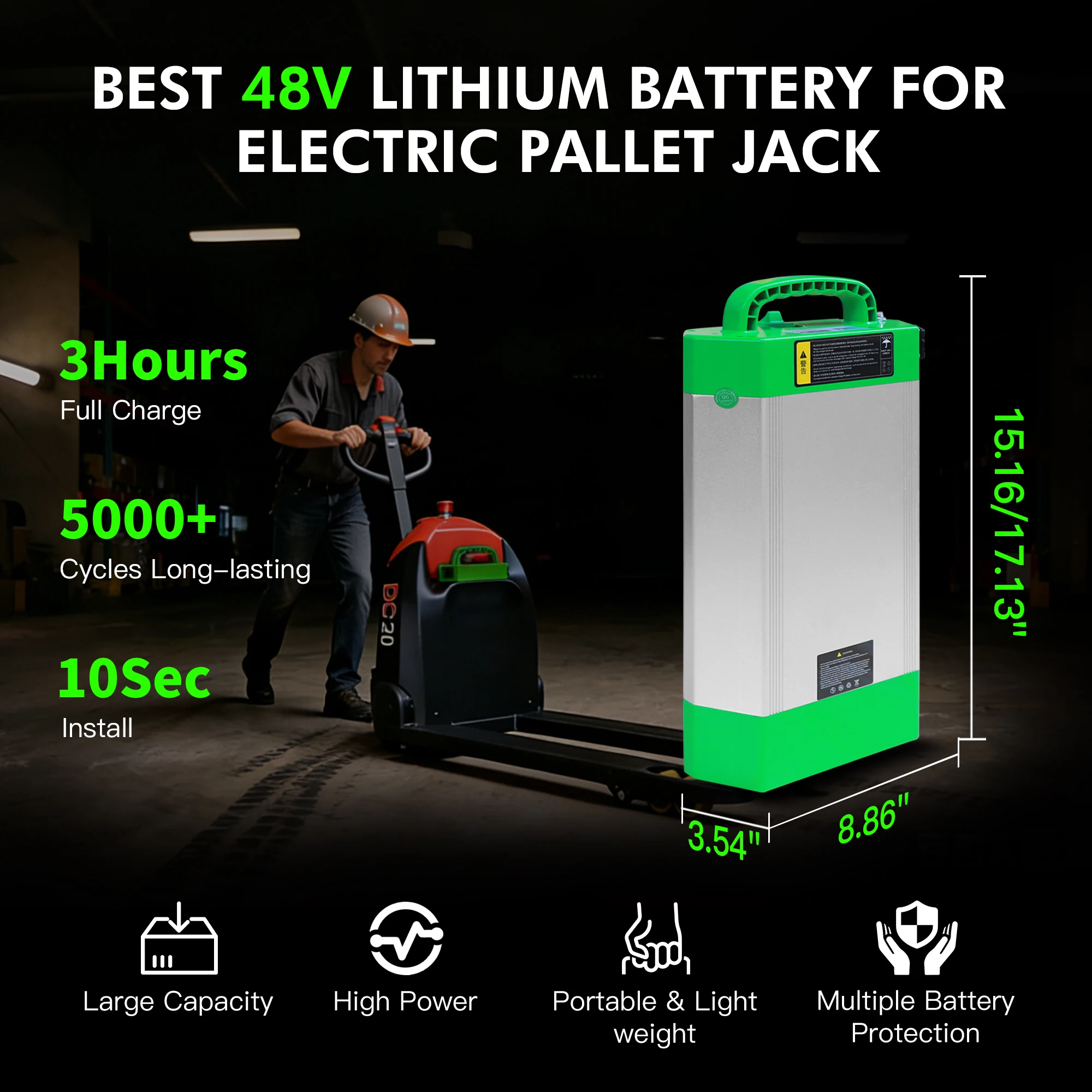 

HELI CBD20J-LI2 LiFePO4 литиевая батарея 48 В 20 Ач для электрического поддона HELI батарея для вилочного погрузчика