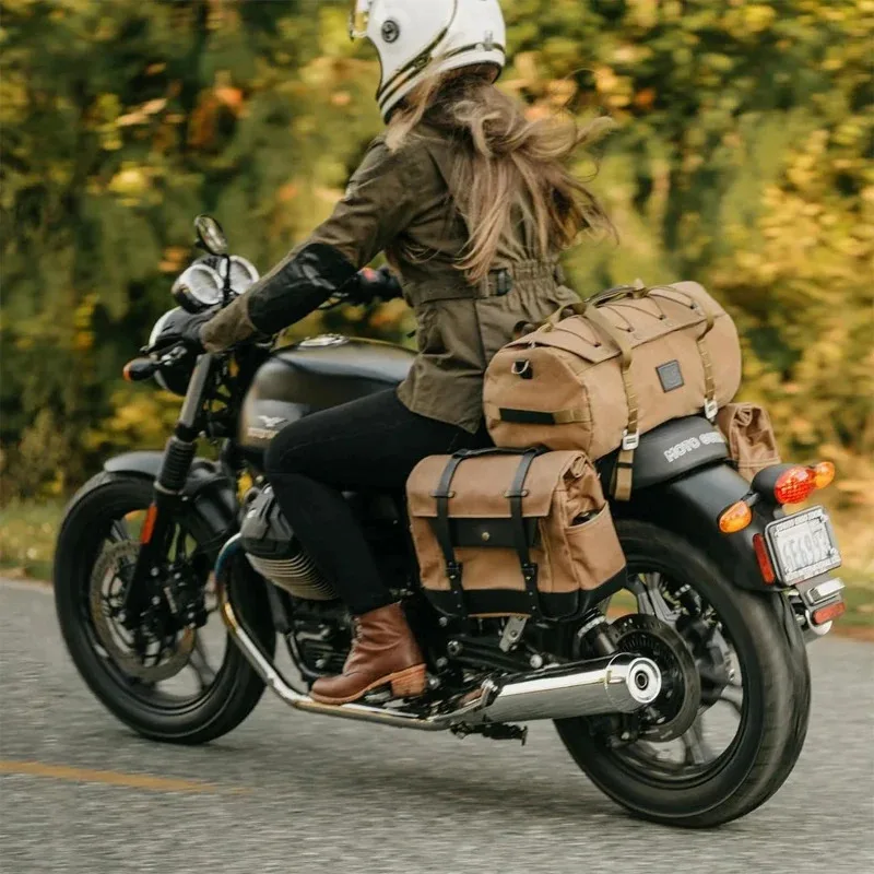 Motorcycle Waterproof Rear Luggage Rack Bag Universal Tail Bags Travel Storage Pack Accessory For BMW Honda Harley Touring Bike view 6