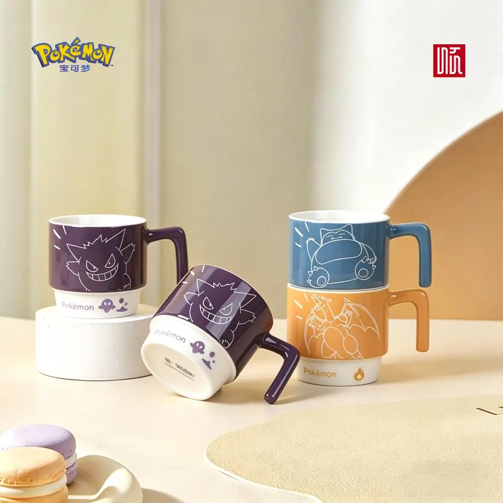 Tasses à café en céramique empilables sous licence Pokémon SHUNXIANG, tasses à café pour enfants, tasses à lait, tasses à jus pour le petit-déjeuner