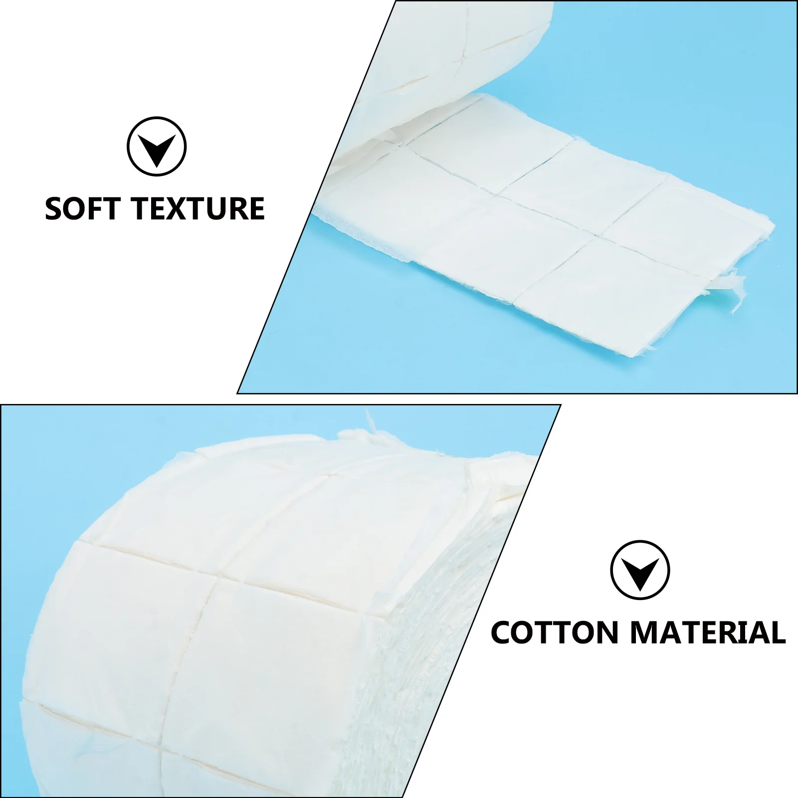 500 Stück Einweg-Wattepads zum Entfernen von Nagellack, hochwertige weiche Tücherrolle für Gel-Nagelkunstpflege, leicht, einfach zu tragen