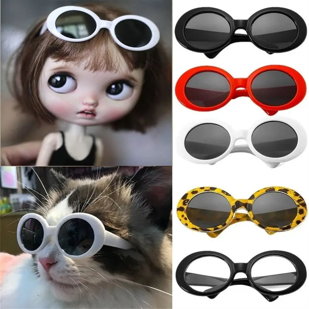 

Cool Blythe Doll Glasses Sunglasses for Pet 20cm Star Cotton Dolls DIY Eyeglasses Doll Dress Up Photo Props Doll Accessories