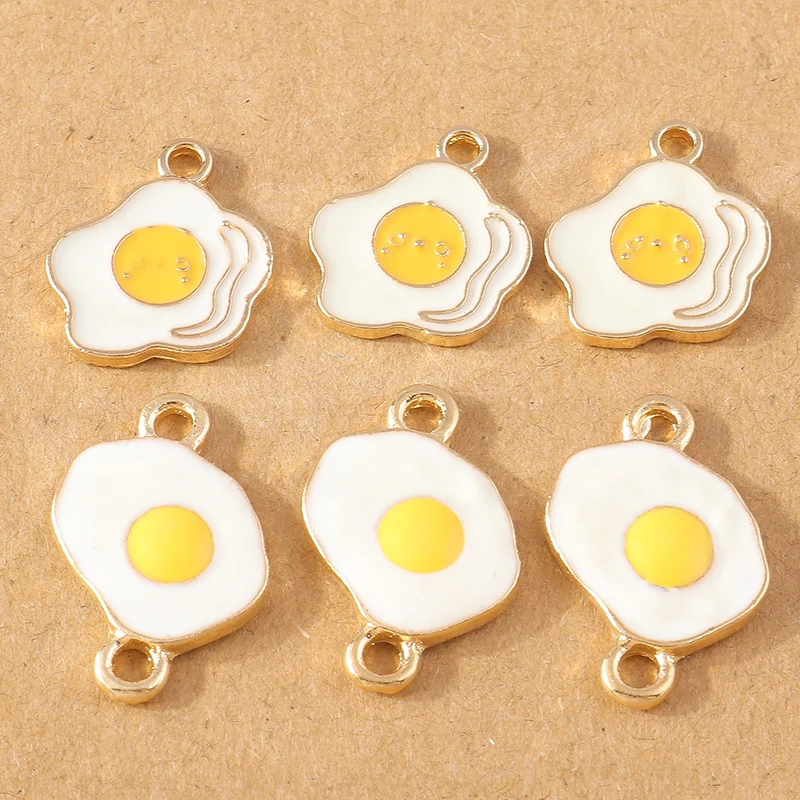 10 Stück Emaille Mini Spatel Spiegeleier Charms Anhänger für Schmuckherstellung DIY Ohrringe Halskette Zubehör Zubehör – Detail 6
