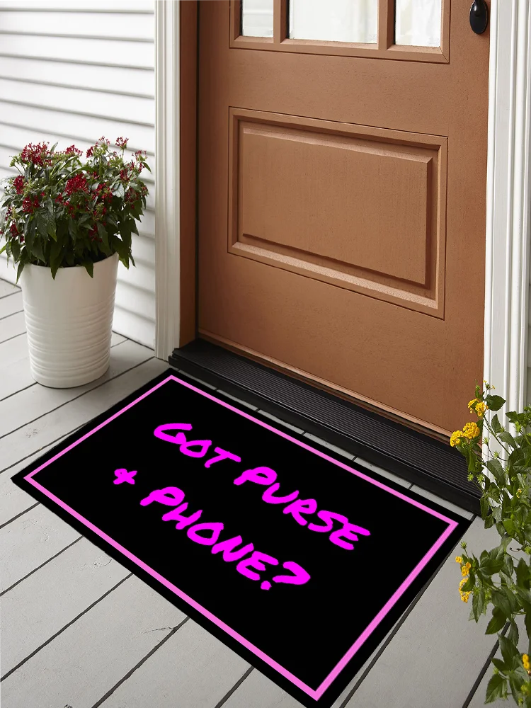 محفظة هاتف وهاتف ، سجادة مانعة للإنزلاق بدون هاتف للمنزل ، ملحقات المطبخ والحمام ، ممسحة باب خارجية