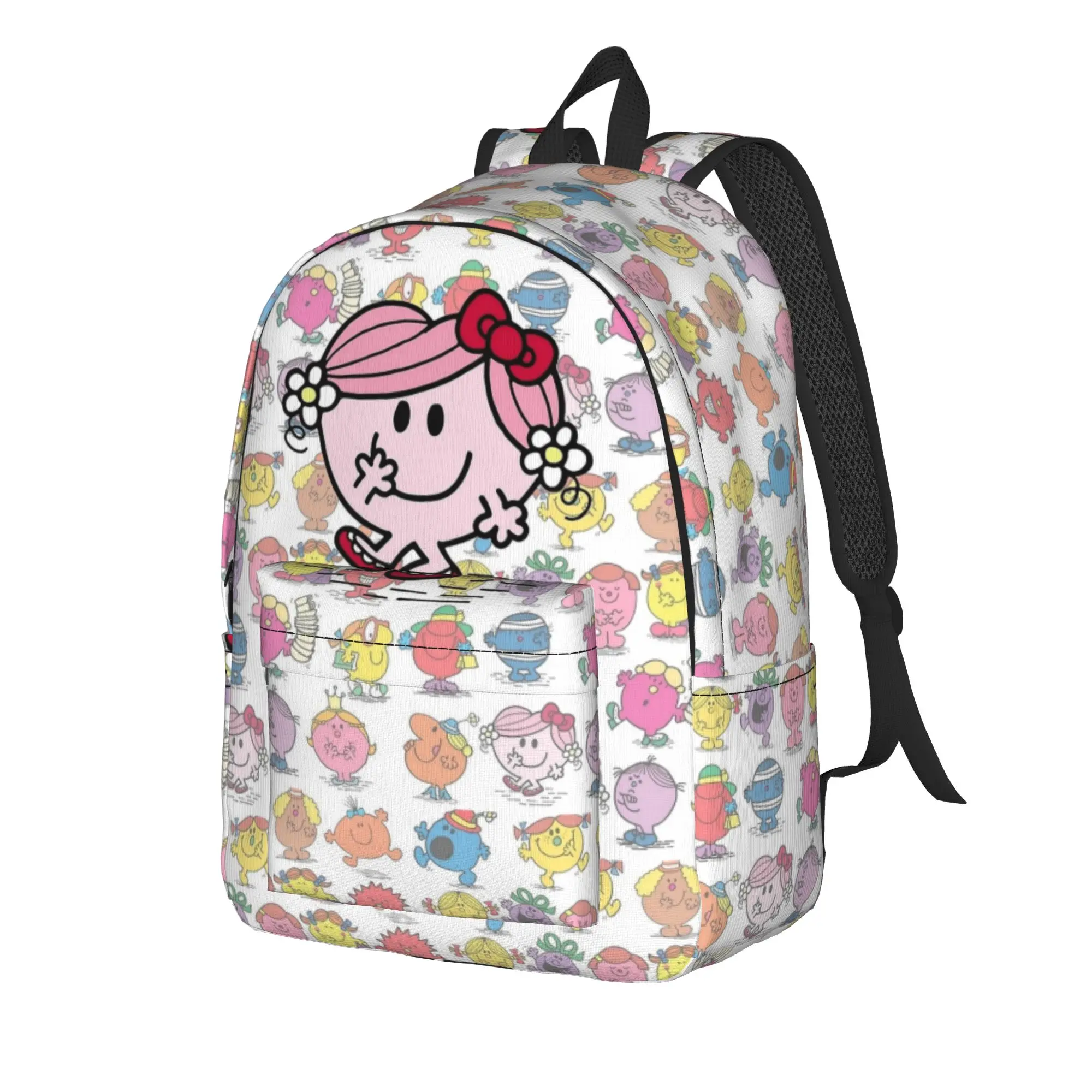 M-Mr M-Men L-Little M-Miss Hug Backpack for Men Women Casual High School Work Daypack  Laptop Canvas Bags Lightweight