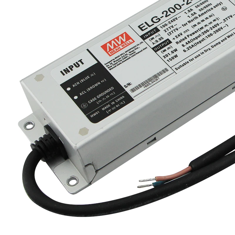 

Mean Well New XLG-200-H IP67 Switching Transformer 200W 27-56V 5550MA LED Power Driver