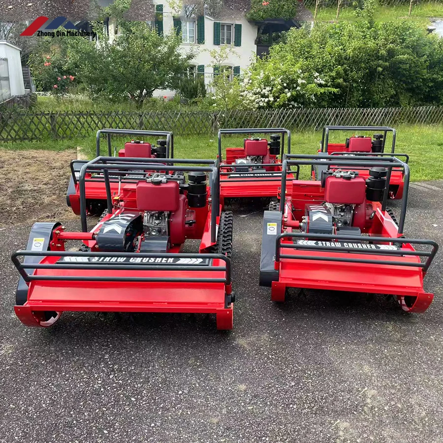 Cordless Flail Mower 48v Remote Diesel Tracked Mulcher Multifunctional Grass Mower with Battery