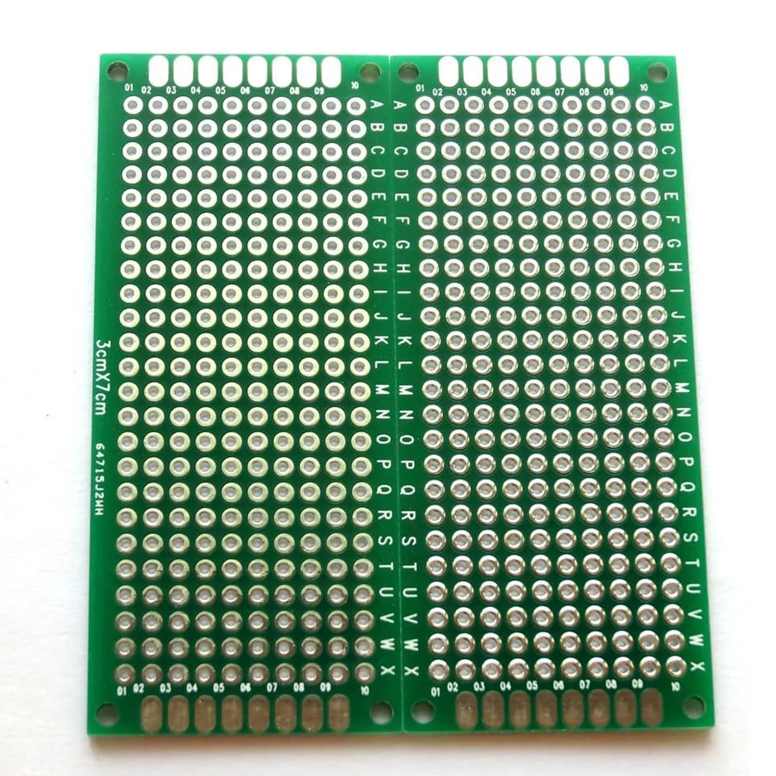 10pcs 양면 PCB 2X8 3X7 4X6 5X7 프로토 타입 보드 회로 Protoboard 범용 스트립 보드 인쇄