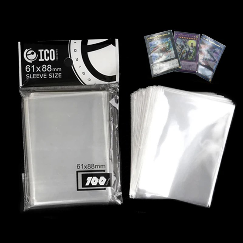 200pcs(2Packs) 65*90mm Card Sleeve Cards Protector Magic Killers of Three Kingdom Football Star Card Transparent Board Games ZXH