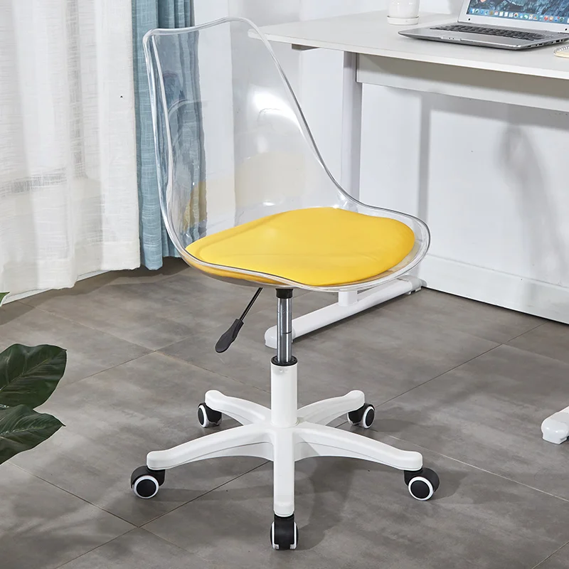 

Nordic Acrylic Transparent Makeup Chair Study Room Backrest Swivel Chair Dresser Office Chairs Bedroom Office Chairs Furniture