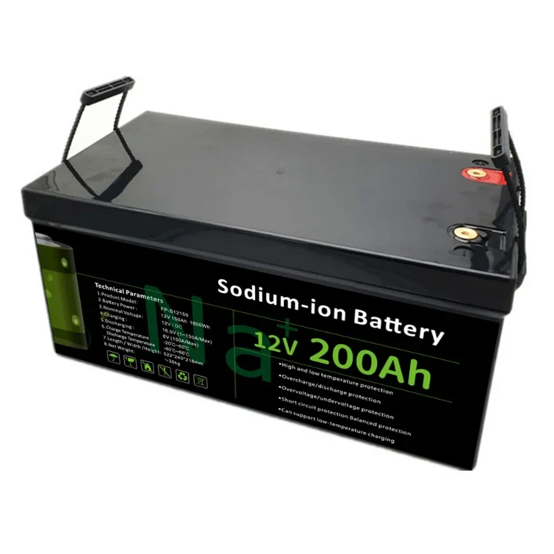 Sistema do armazenamento da energia do Alcalino-íon para o bloco solar da bateria, bateria natural do íon, 12V 200Ah