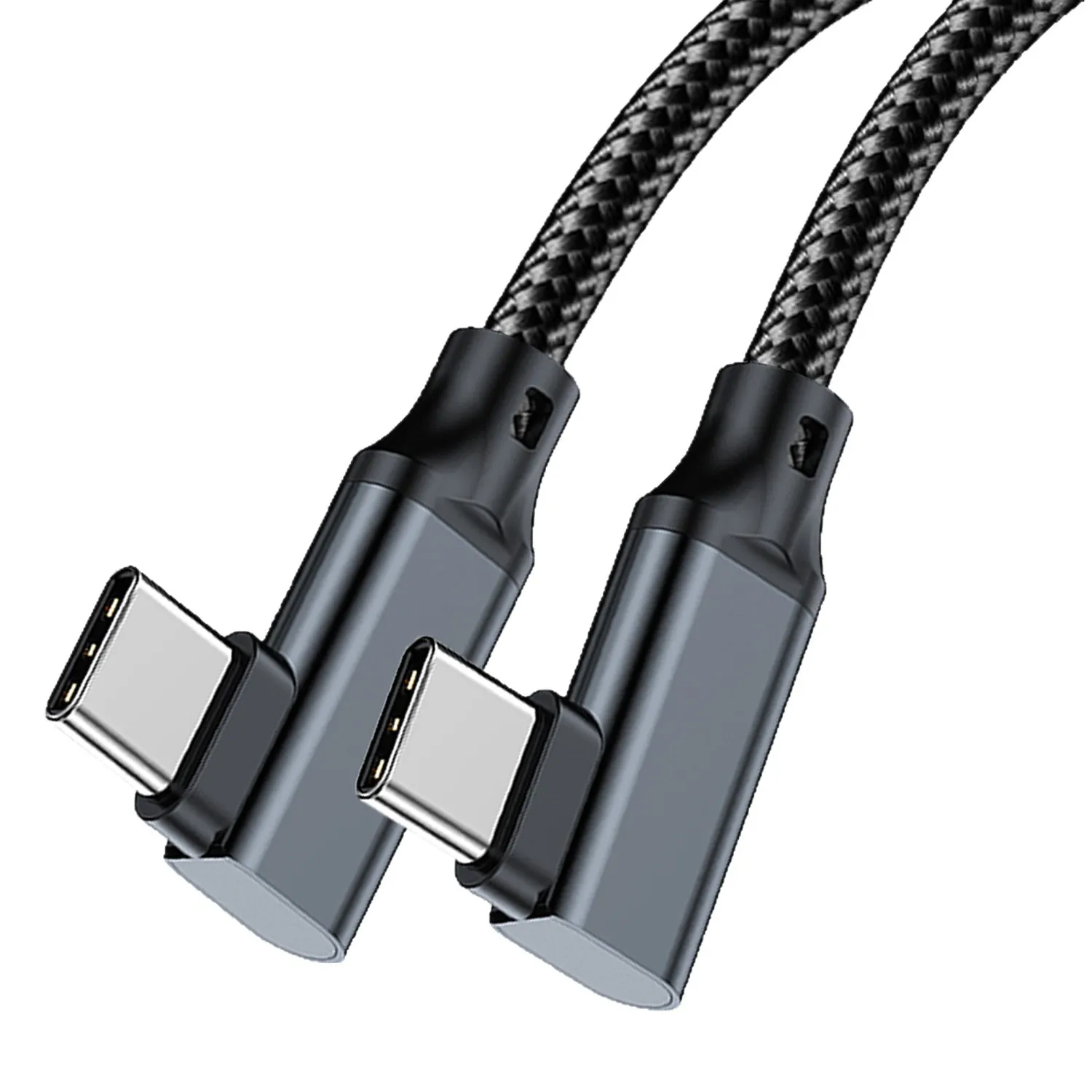 Kabel USB 3.2 Typ C Gen2x2 20Gbps 240W VR Oculus z kątowym złączem, szybkie ładowanie PD, przewód 1m 3m 5m, przełącznik, 8K, podwójny kątowy kabel do kamery — zdjęcie produktu 5