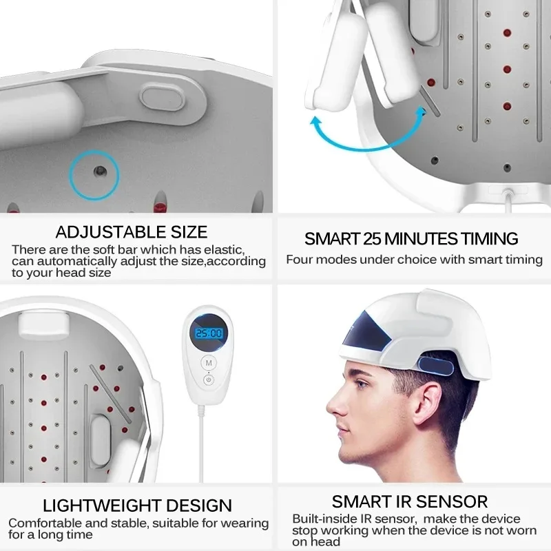 Lescolton Men Hair Growth Cap LLLT Helmet  Hair Regrowth Hair Loss  Treatment Hair Fast Growth Anti Hair Loss Machine