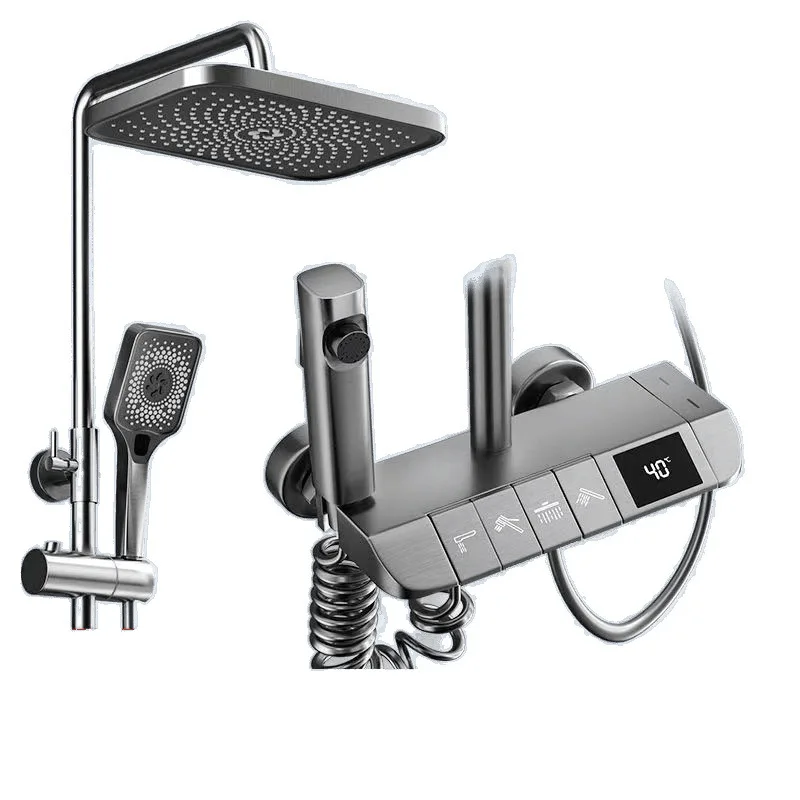 

Bathroom full copper shower shower set, pressurized constant temperature