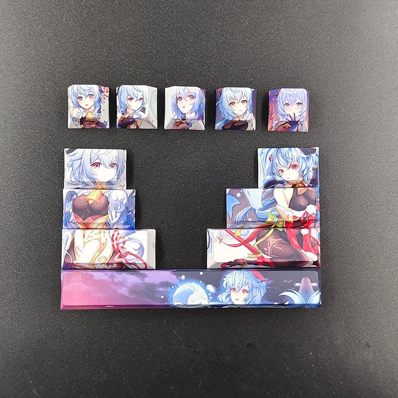 Diseño de personaje de Anime personalizado, 12 teclas, Dye-subbed, Space Bar 6.25u, Cherry Profile Keycaps para teclado mecánico Diy