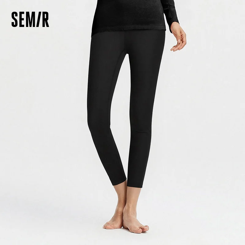 Semir Women Leggings Thermal Warmth Solid Color Everyday Style Soft Touch Layering Wear 2026 Spring Stretch Fit
