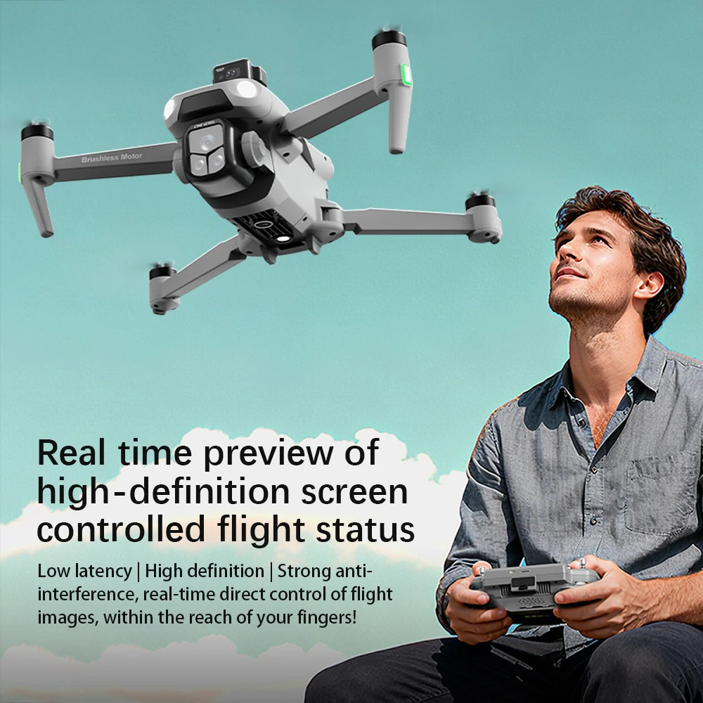 طائرة بدون طيار Xiaomi A1R 3S GPS 8K احترافية FPV بدون فرش لتجنب العوائق بالليزر طائرة رباعية بصرية قابلة للطي طائرة رباعية صغيرة 4K درون