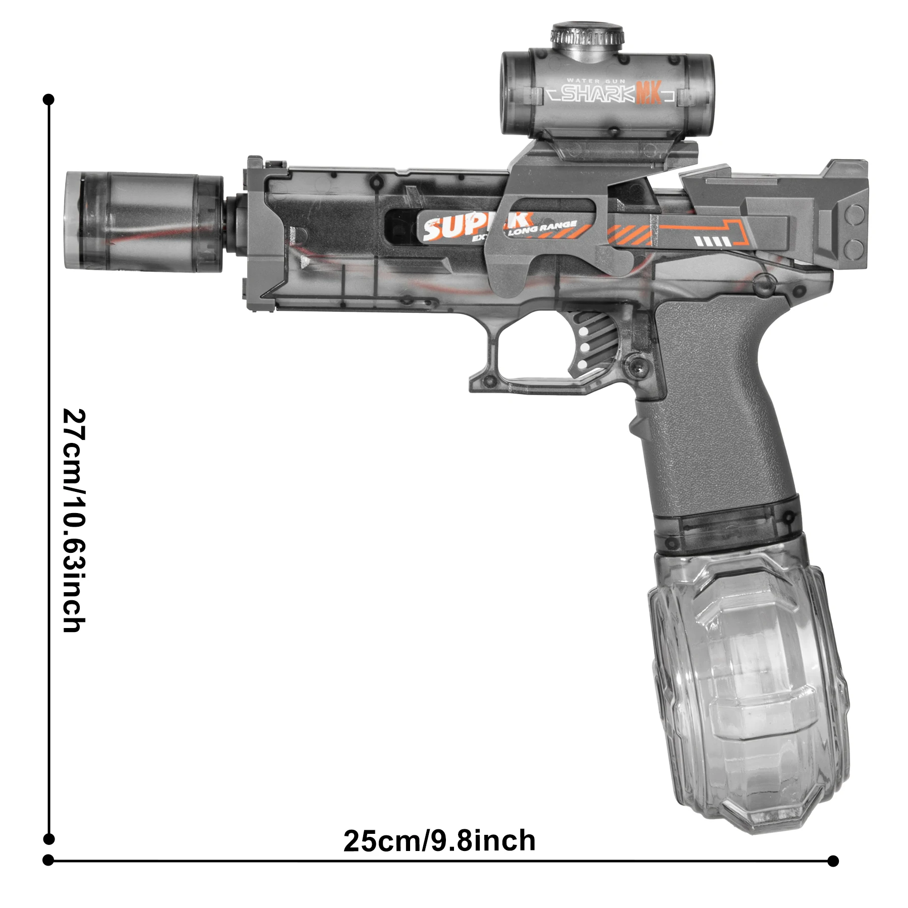 Electric Water Gun with Cool LED Lights and Fully Automatic Burst, Summer Outdoor Beach Pool Party Toy