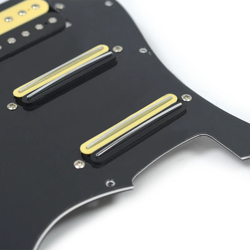 Left/Right Hand ST Guitar SSH-Coil Splitting Prewired Pickguard Two Mini Humbucker + One Humbucker(9K/9K/15K) with 3.5 Output